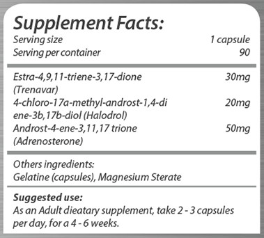 Arcas Nutrition Ripped 90 capsules facts