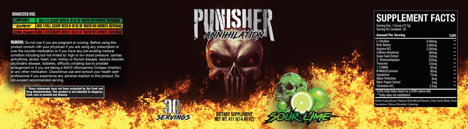 Swole Supplements PUNISHER ANNIHILATION facts