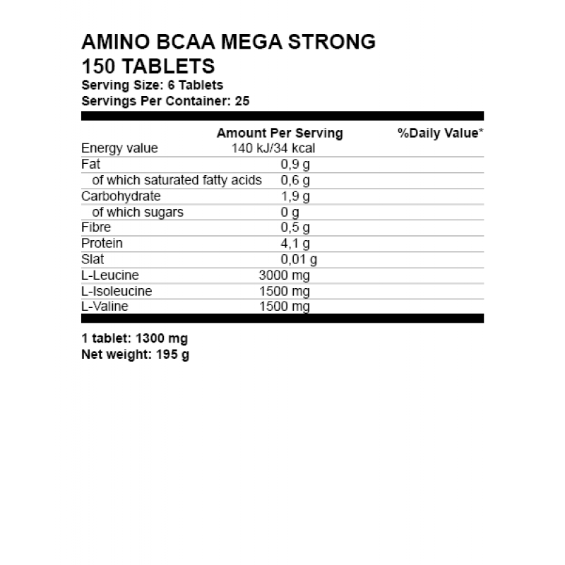 Nutrend BCAA 2:1:1 150 Tabletten facts