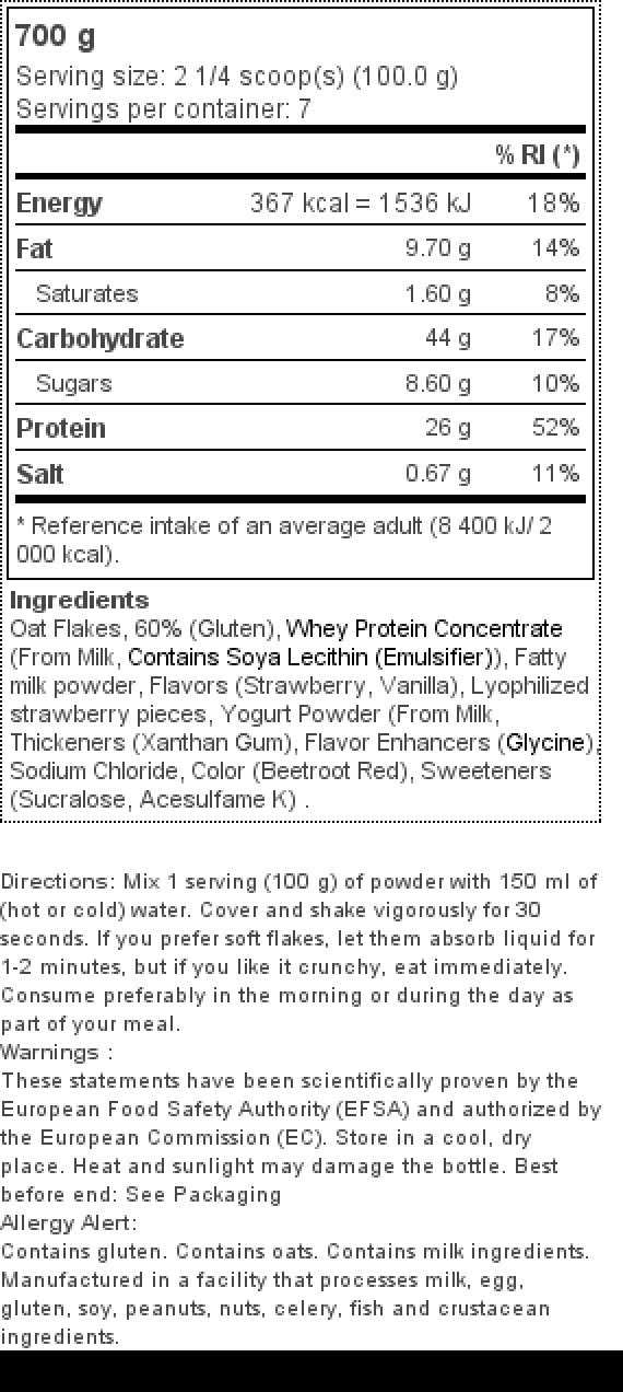 Datos de Scitec Nutrition Protein Breakfast 700g