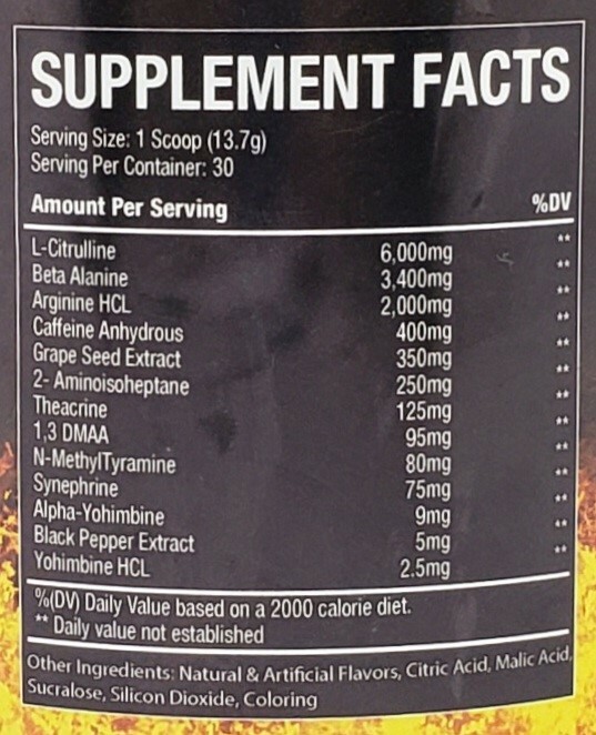 Swole Supplements PUNISHER ANNIHILATION facts