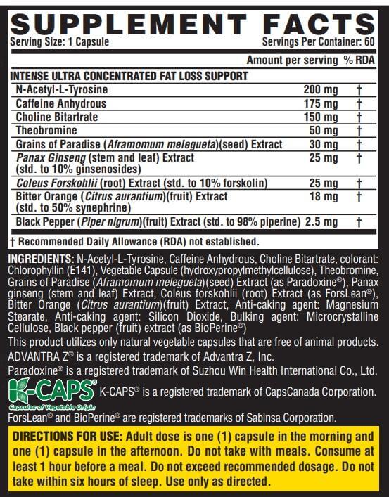 Buy nutrex - lipo 6 black intense ultra concentrate us version 60 capsules " fatburnerking. At