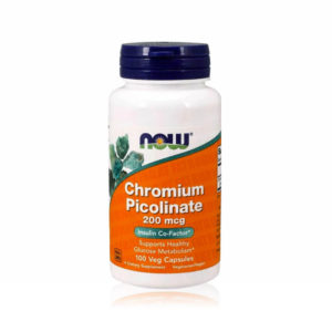 NOW Foods Picolinato de Cromo 200mcg 100 Cápsulas