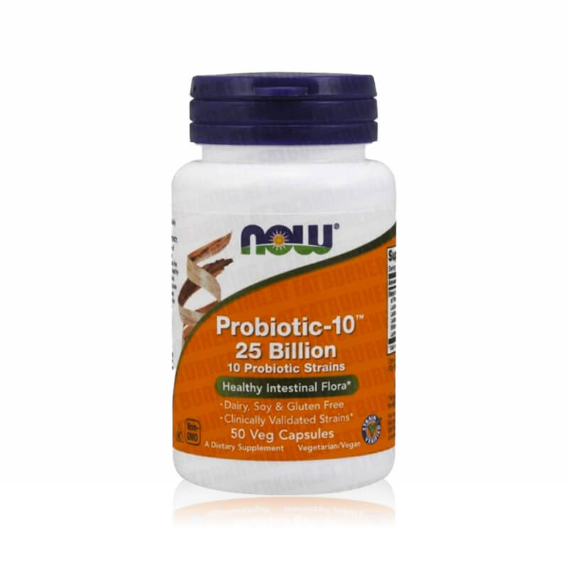 NOW Foods Probiotic-10 25 Billones 50 Cápsulas
