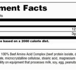 Universal Nutrition 100% Beef Aminos 200 Tabletten - US Version facts