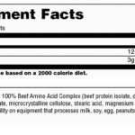 Universal Nutrition 100% Beef Aminos 200 Comprimidos - Datos de la versión estadounidense