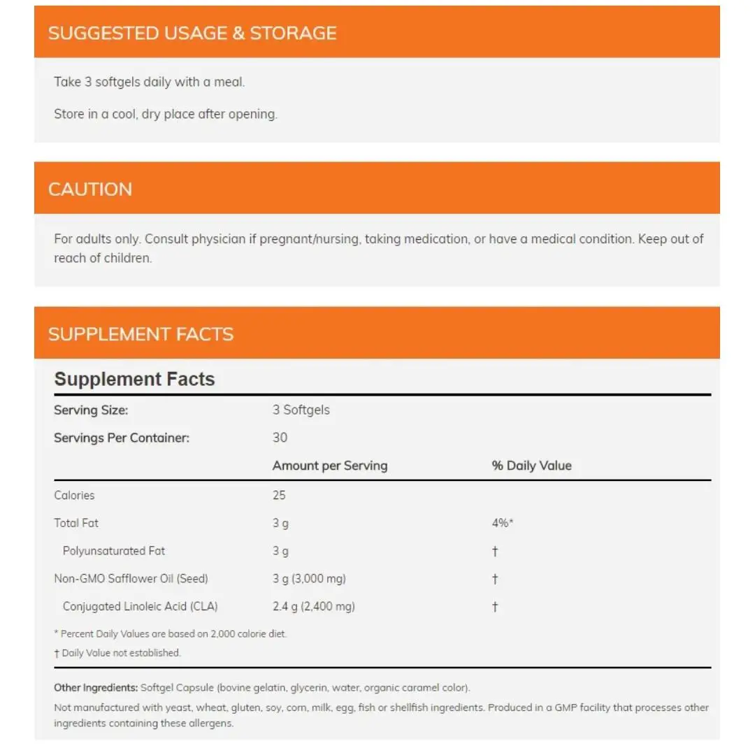 NOW Foods CLA 800mg Softgels 180 comprimidos hechos