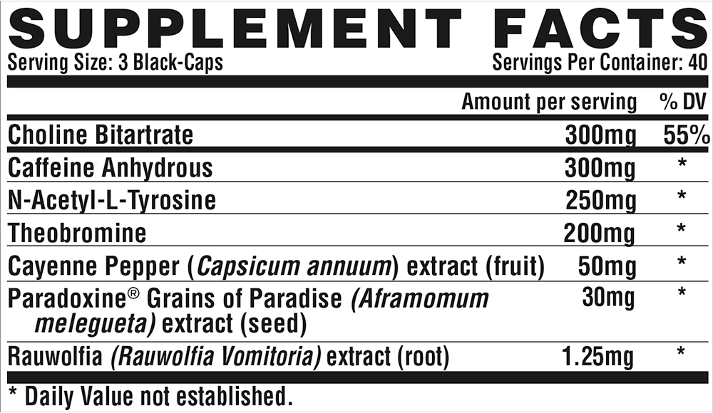 Datos de Nutrex Lipo 6 Black Intense 120 cápsulas *versión americana