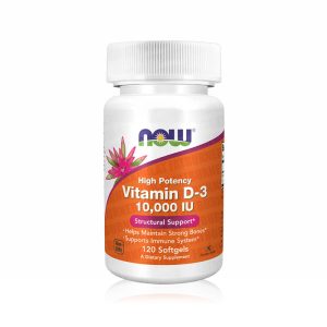 NOW Foods Vitamina D-3 10 000 IU 120 cápsulas blandas