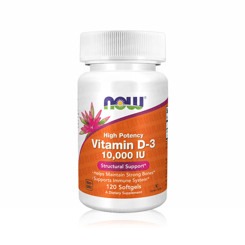 NOW Foods Vitamin D-3 10 000 IU 120 Softgels