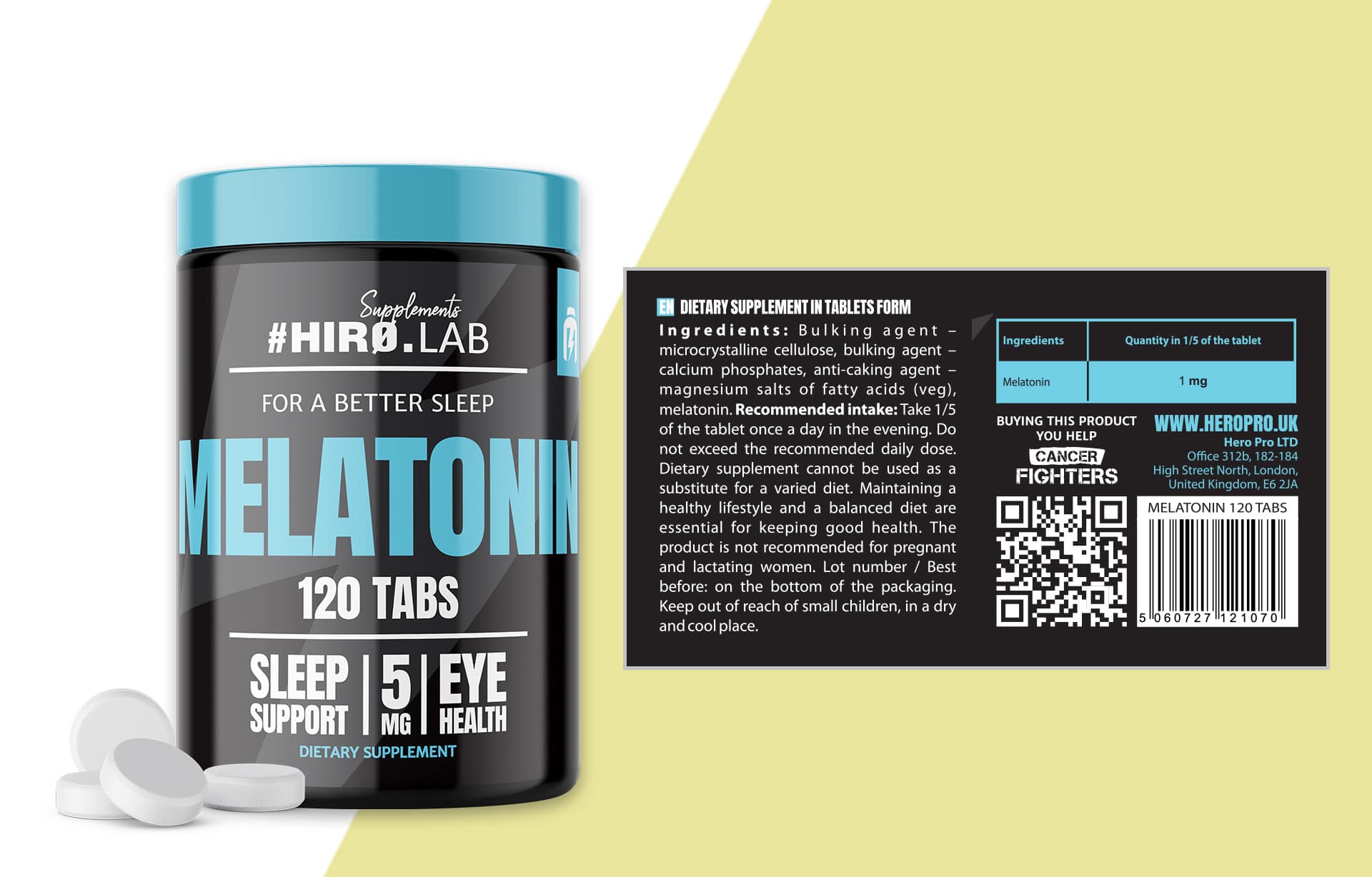 HIRO.LAB Melatonin 120 Tabletten facts