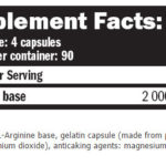 Amix Arginine Pure Amino Acid 360 capsules facts