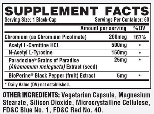 Nutrex Lipo-6 Black Stim-Free 60 capsules facts