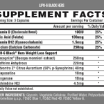 Nutrex Lipo 6 Black Hers 120 capsules facts