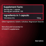 Dynamite Supplements Yohimbina 100 cápsulas facts