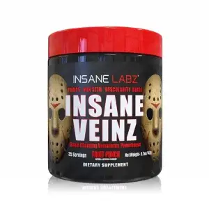 Insane Veinz ist ein nicht stimulierendes Pre-Workout-Nahrungsergänzungsmittel, das mit bewährten Inhaltsstoffen formuliert ist, um die Produktion von Stickstoffmonoxid zu erhöhen und blutpumpende Durchblutung für eine aufgepumpte, adernplatzen Physique zu bieten.