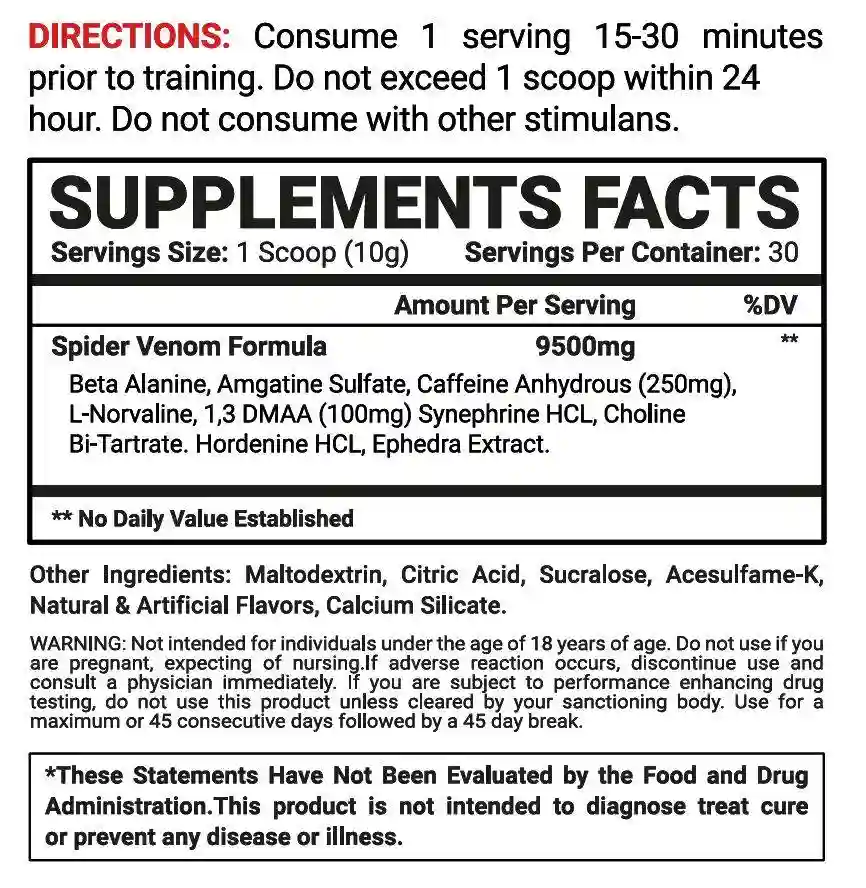 Pheonix Labs VENOM DMAA 300 g facts