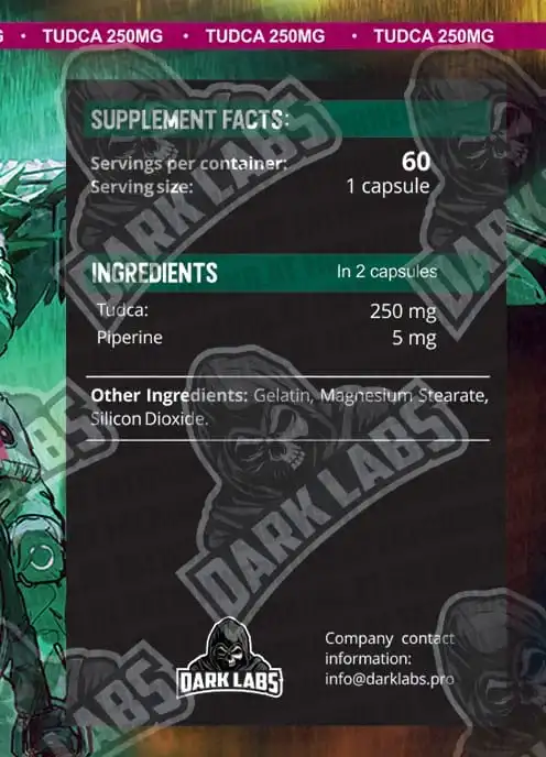 Dark Labs TUDCA ingredients